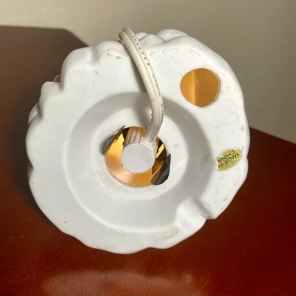 NURSERY NIGHT LIGHT CERAMIC BEAR ON CLOUD with RATTLE & BALL Decoration - Picture 5 of 11